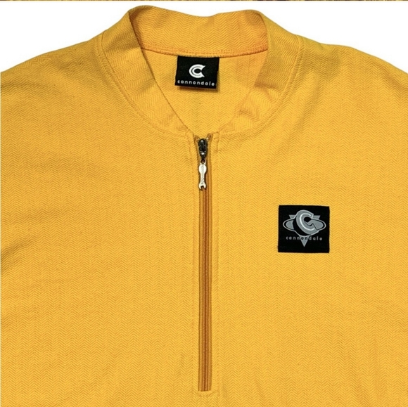 CANNONDALE Yellow Half-Zip Cycling Jersey VINTAGE - Picture 4 of 5